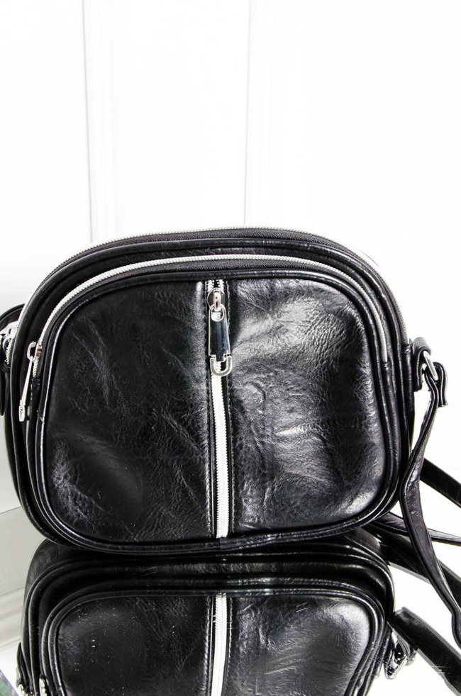 TOREBKA KUFEREK Z OZDOBNYMI ZAMKAMI- CZARNA