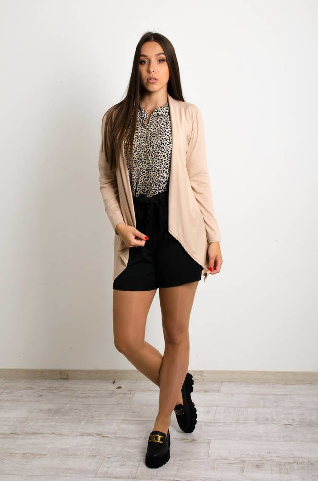 BEŻOWA ASYMETRYCZNA NARZUTKA