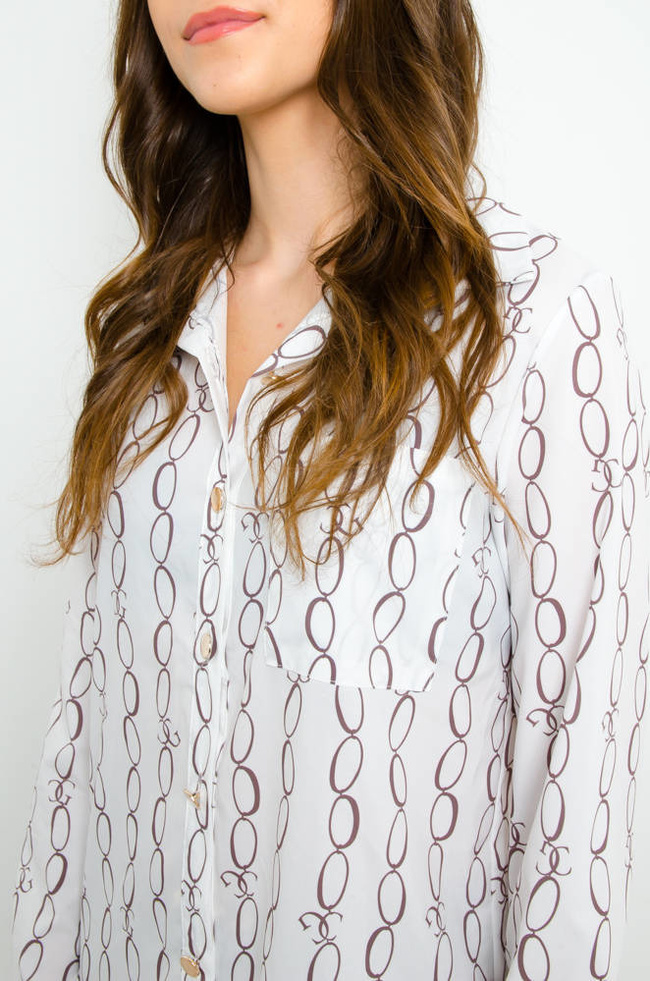 BIAŁA WZORZYSTA KOSZULA CG