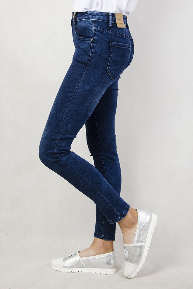 (Rozmiary L-XXXXL) Ciemne spodnie jeansowe