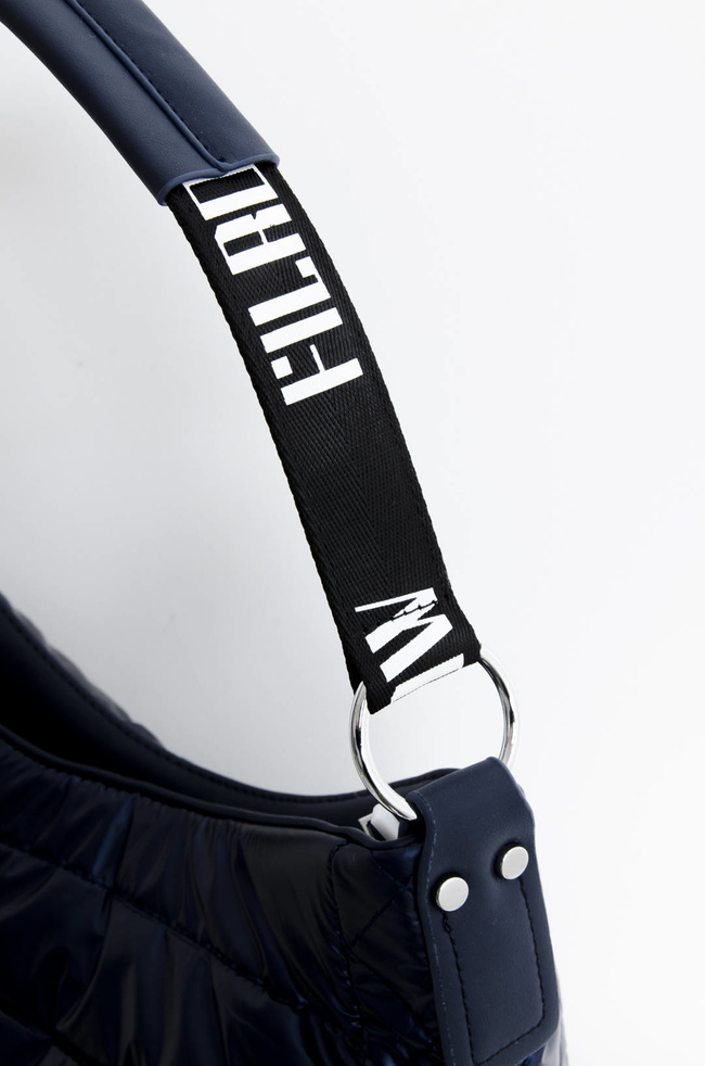 TORBA MATERIAŁOWA PIKOWANA GRANATOWA- SHOPPER