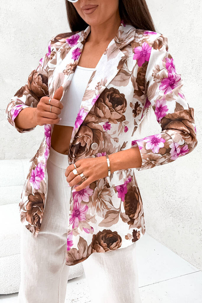 KOMPLET MARYNARKA WIĄZANA+ SPODNIE- RÓŻOWY