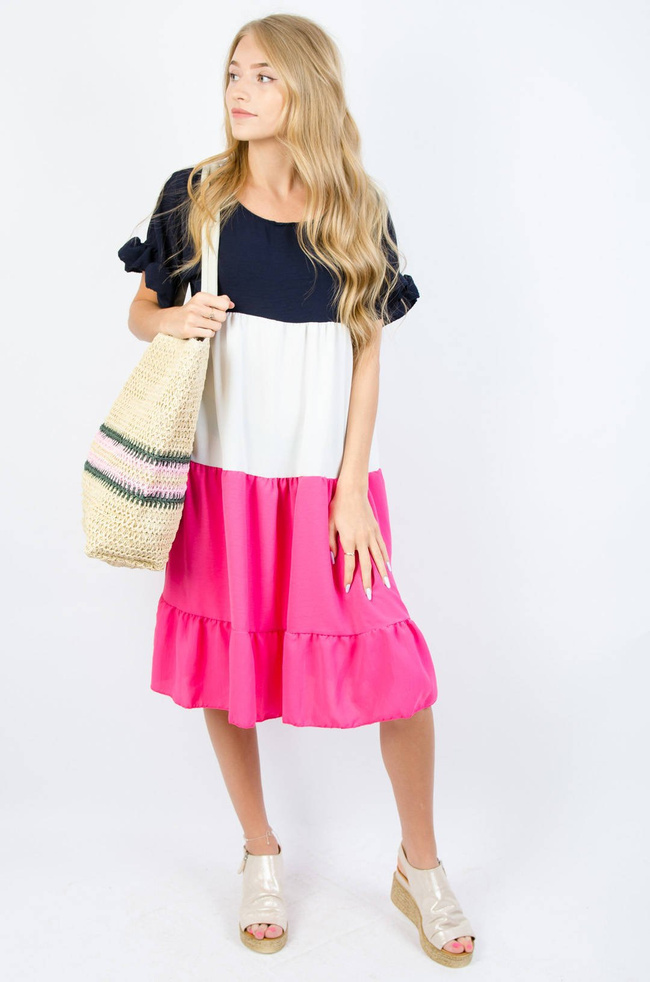 KOLOROWA SUKIENKA W PASKI