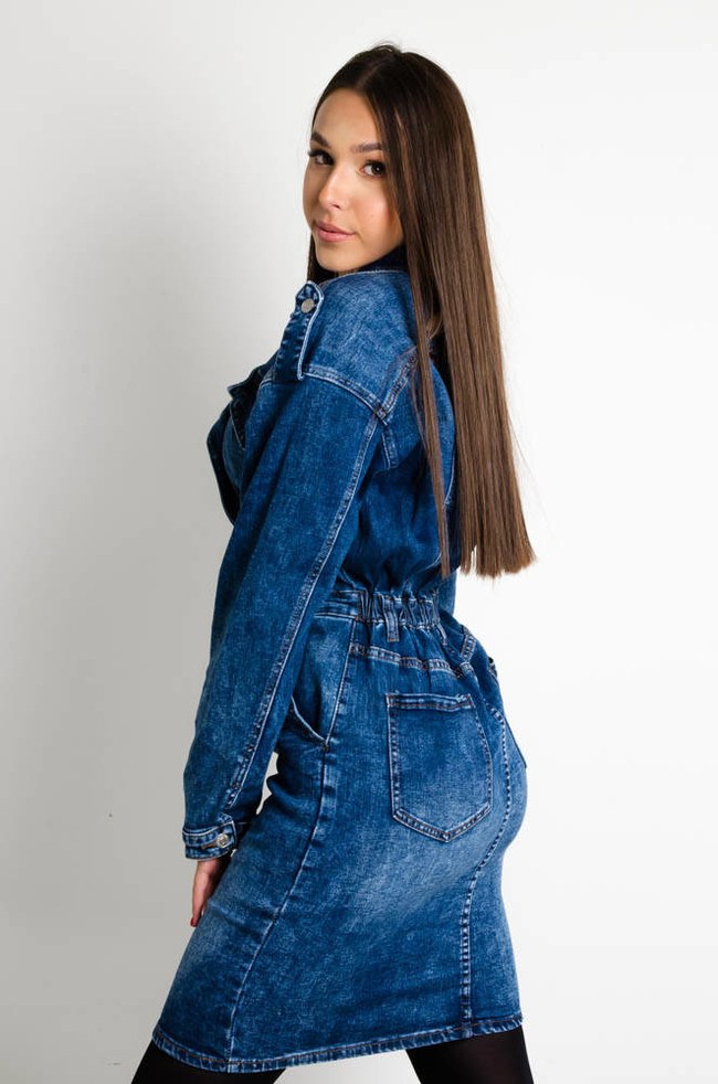 JEANSOWA SUKIENKA Z DŁUGIM RĘKAWEM