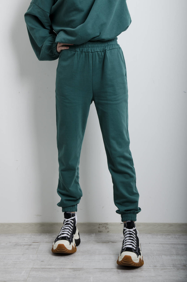 KOMPLET DRESOWY BAWEŁNIANY W KOLORZE TURKUSOWYM