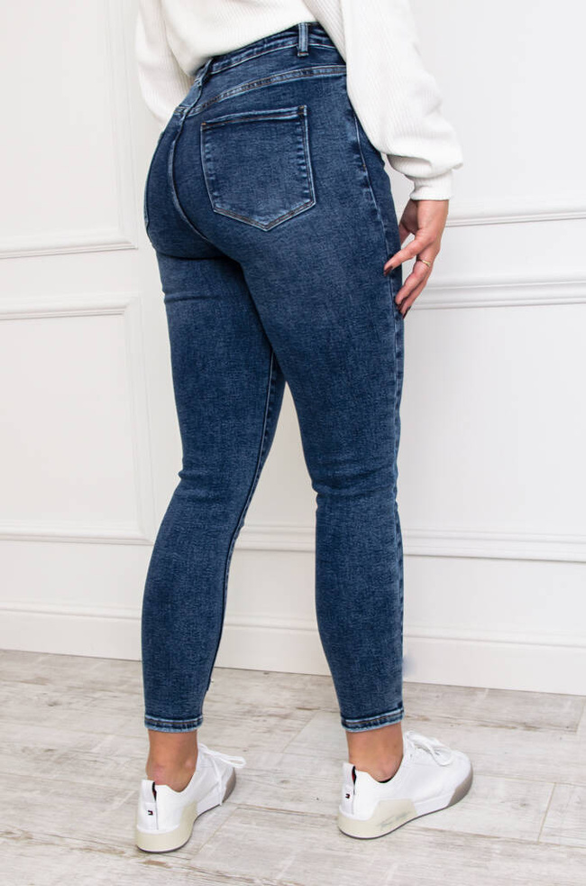 SPODNIE JEANSOWE  SKINNY Z WYSOKIM STANEM- PLUS SIZE