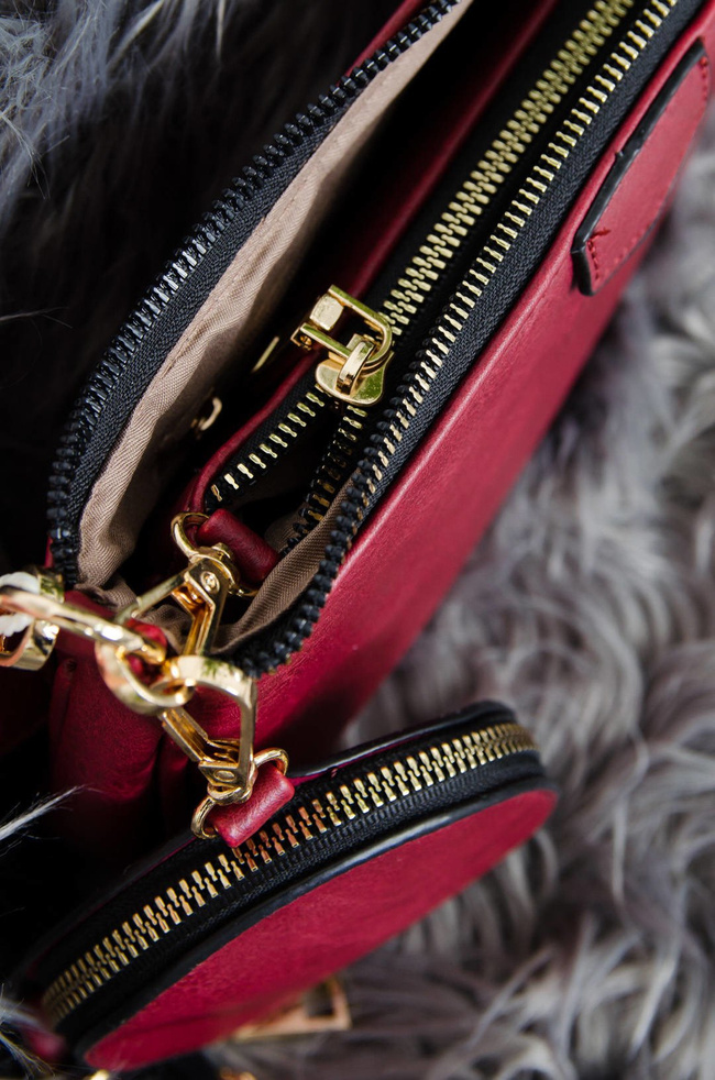 CZERWONA TOREBKA DAMSKA 3 W 1