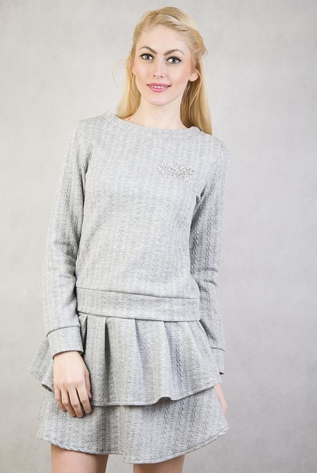 Szara bluzka z koroną