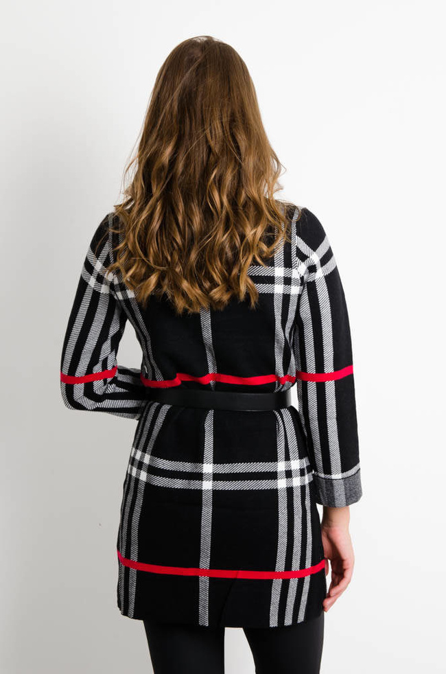 CZARNA SUKIENKA W KRATĘ