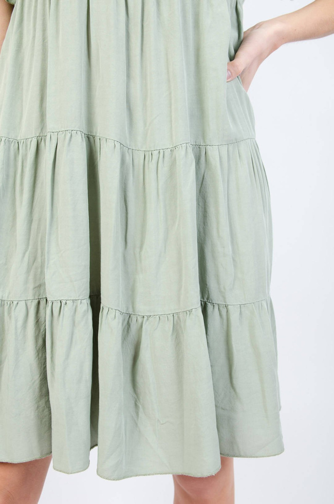 ZIELONA WARSTWOWA SUKIENKA