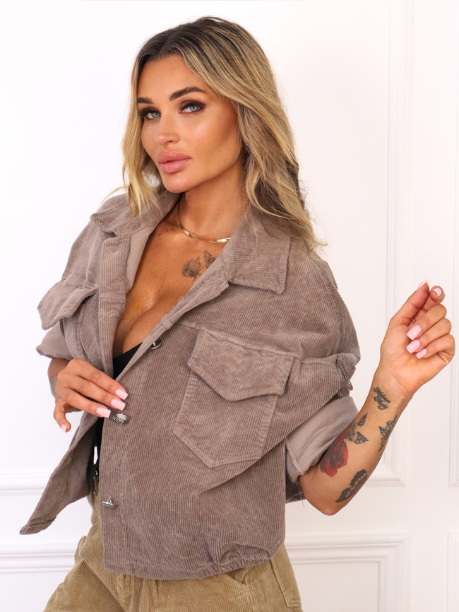 KURTKA SZTRUKSOWA ZAPINANA NA GUZIKI- FANGO