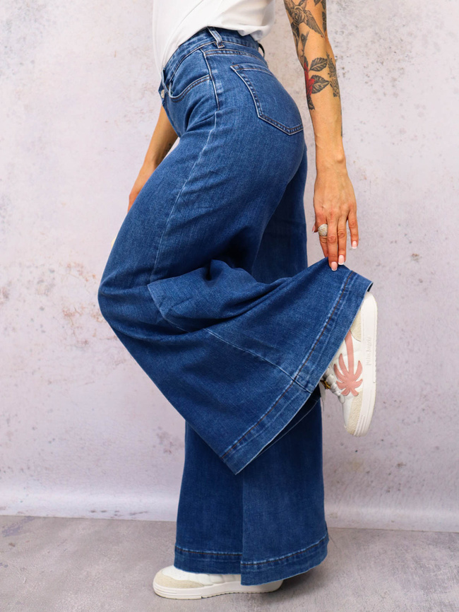 SPODNIE JEANSOWE Z SZEROKIMI NOGAWKAMI 