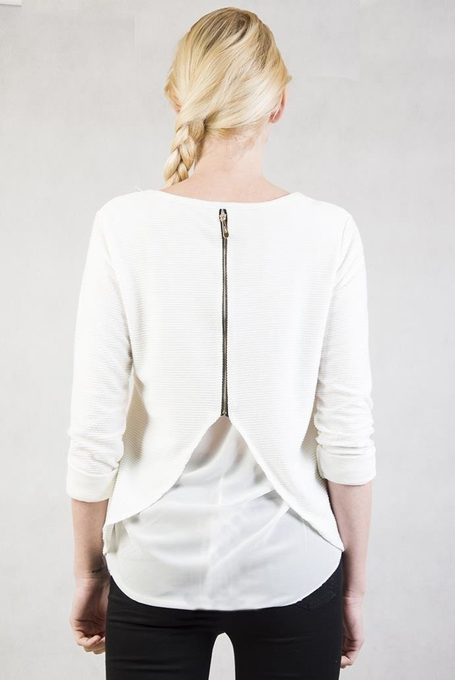 Biała asymetryczna bluzka