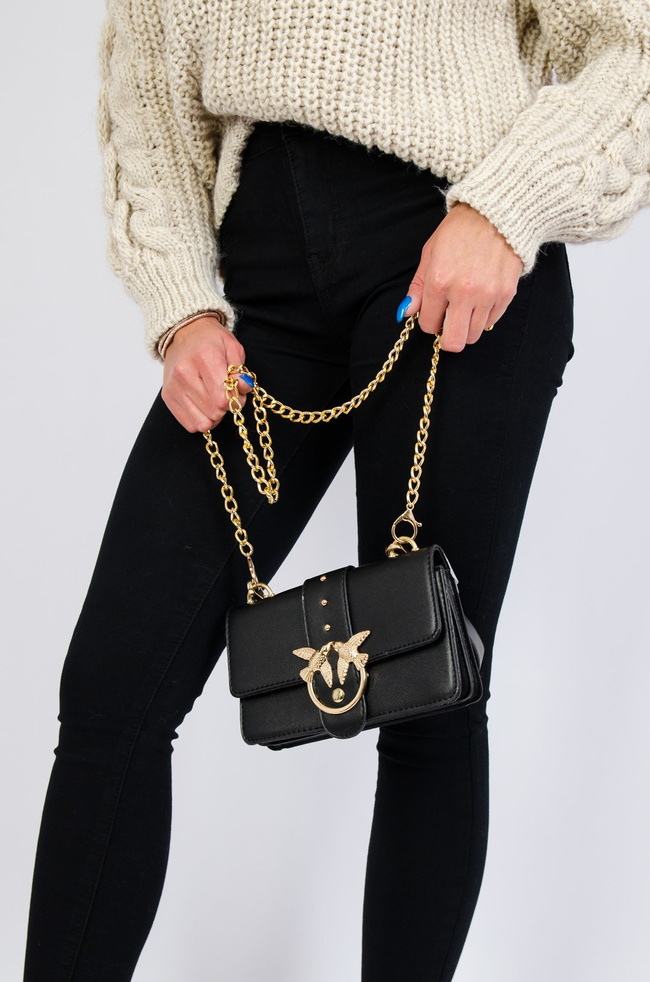 MAŁA CZARNA TOREBKA NA ŁAŃCUSZKU