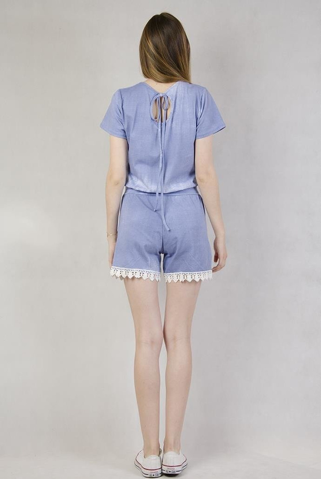 Kombinezon dekatyzowany z koronką