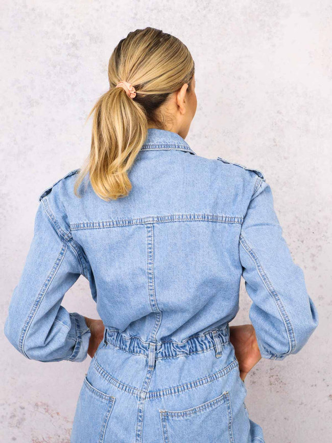 DŁUGI KOMBINEZON JEANSOWY 