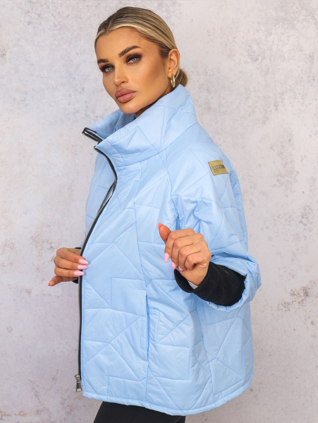 KURTKA PIKOWANA OVERSIZE- NIEBIESKA