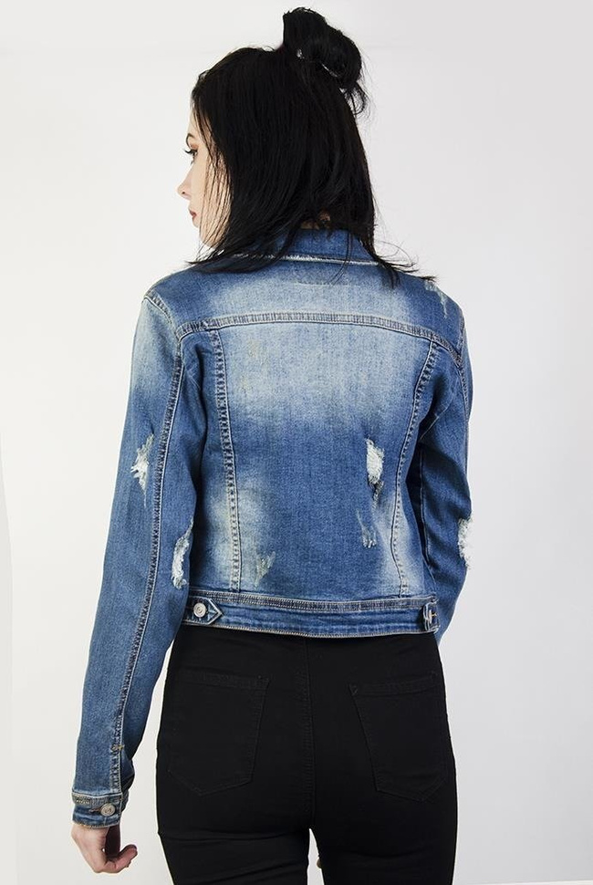 Kurtka jeansowa z naszywkami