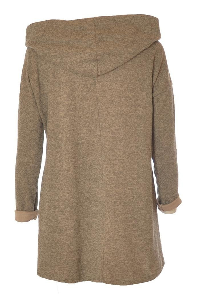 Beżowa bluza z kominem