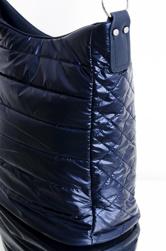 TORBA MATERIAŁOWA PIKOWANA GRANATOWA- SHOPPER