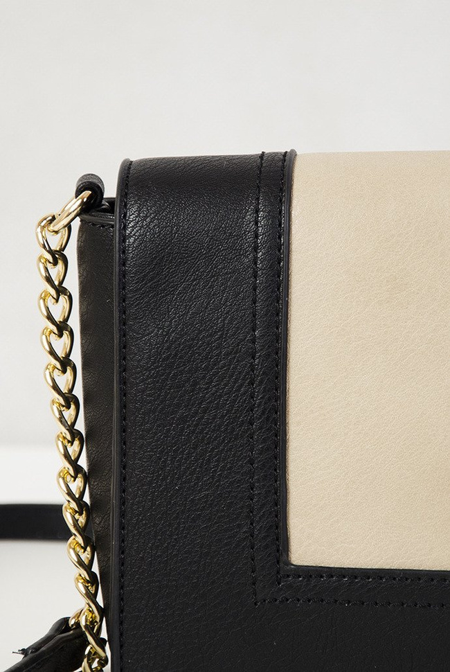 Mała torebka czarno beżowa