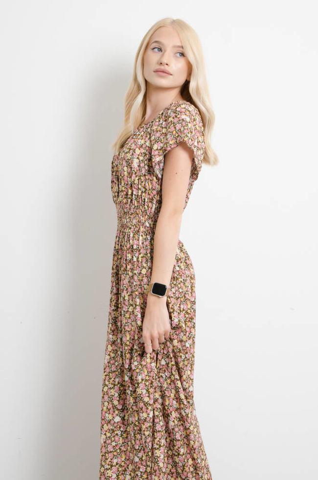 SUKIENKA HISZPANKA W KWIATY MAXI