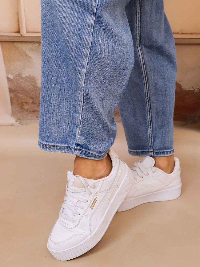 SPODNIE JEANSOWE Z ASYMETRYCZNYM PASEM