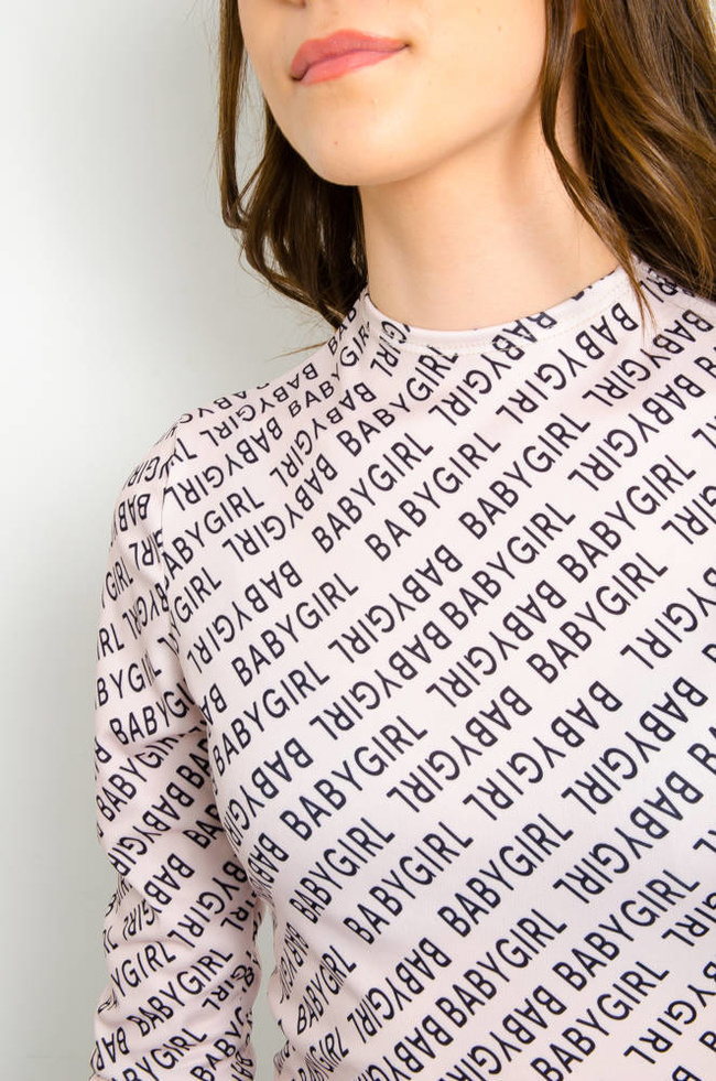 KREMOWE BODY Z NAPISAMI BABYGIRL