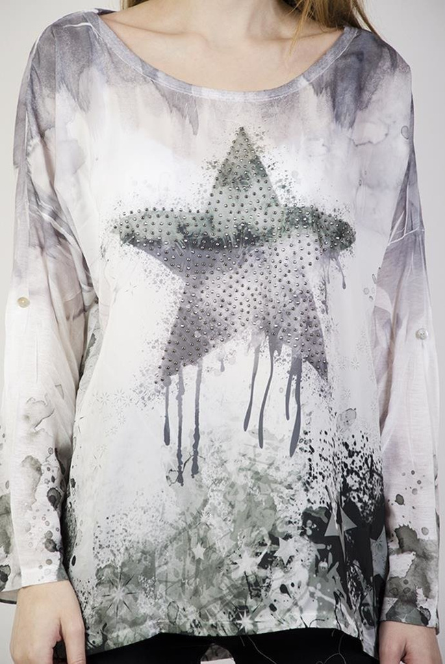 Biała bluzka z gwiazdą