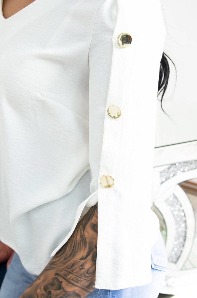 BIAŁA BLUZKA Z CHOKEREM