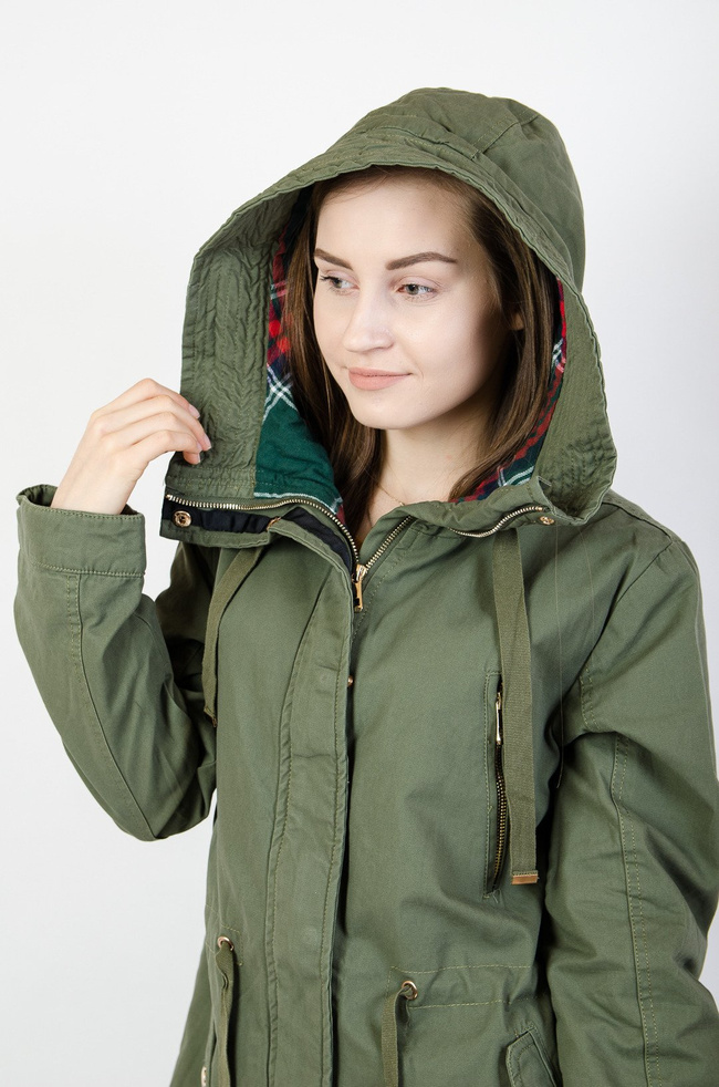 Jasnozielona kurtka parka 