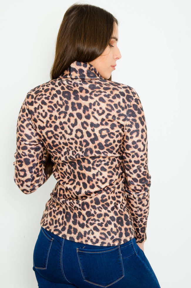 BRĄZOWY GOLF W PANTERKĘ