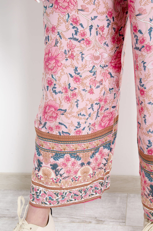 KOMPLET W KWIATY - RÓŻOWY