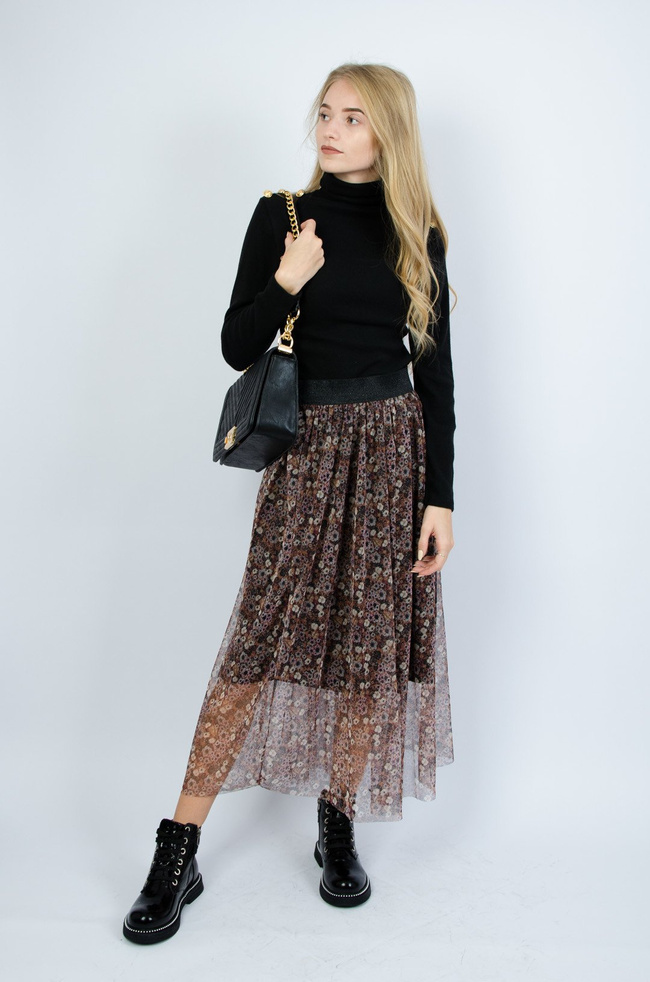 Spódnica tiulowa w kwiaty