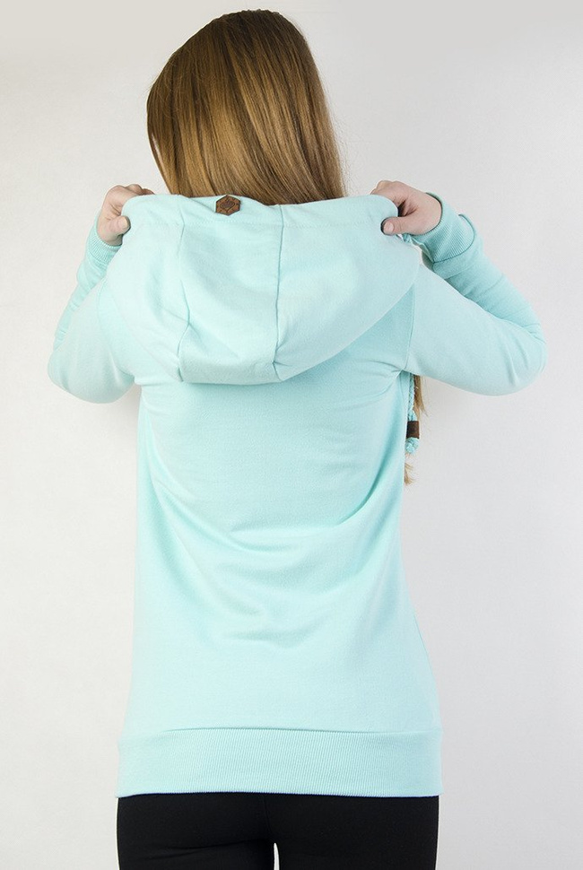 Turkusowa bluza z kapturem