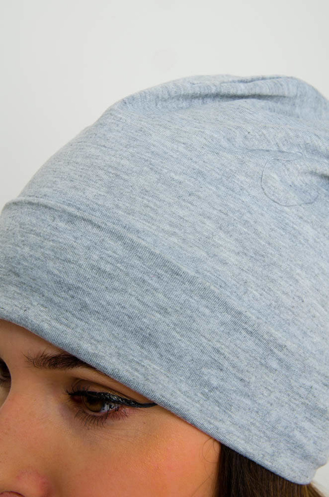 JASNO-SZARA DZIANINOWA CZAPKA SMERFETKA