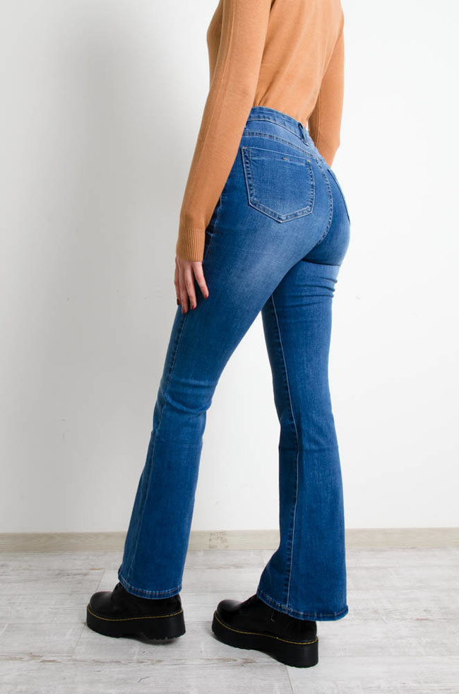 SPODNIE JEANSOWE FLARED JEANS- WYSOKI STAN