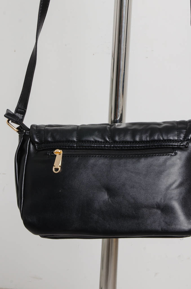 TOREBKA LISTONOSZKA Z OZDOBNYMI PRZESZYCIAMI- CZARNY