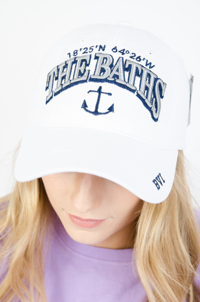 BIAŁA CZAPKA Z DASZKIEM ''THE BATHS''