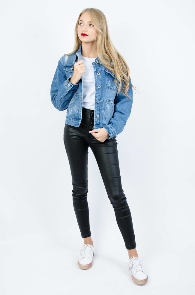 KRÓTKA KURTKA JEANSOWA