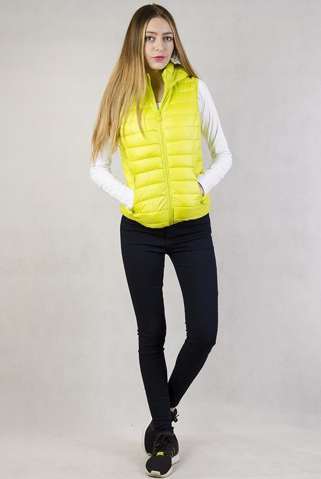 Kamizelka pikowana limonkowa
