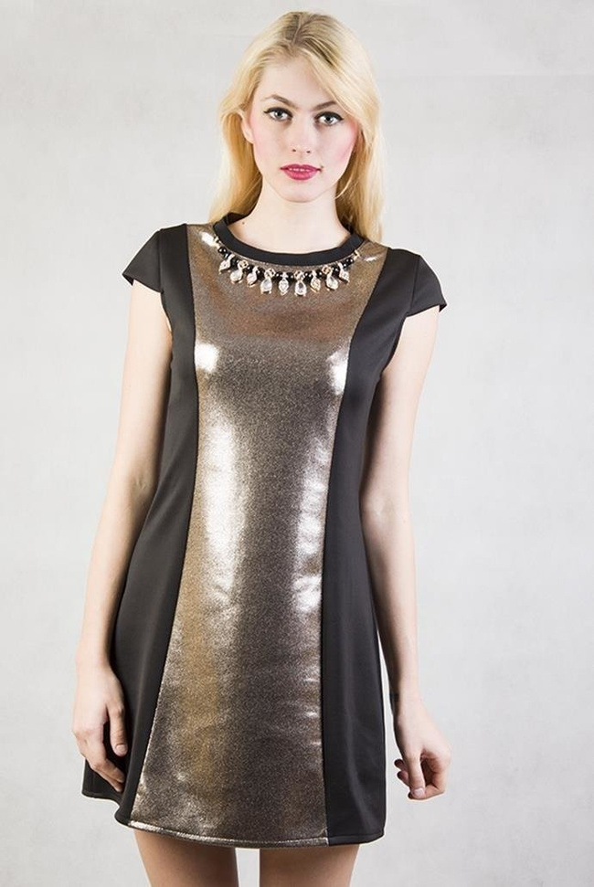 Czarno złota sukienka