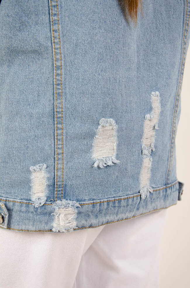 KURTKA JEANSOWA Z MAKAMI