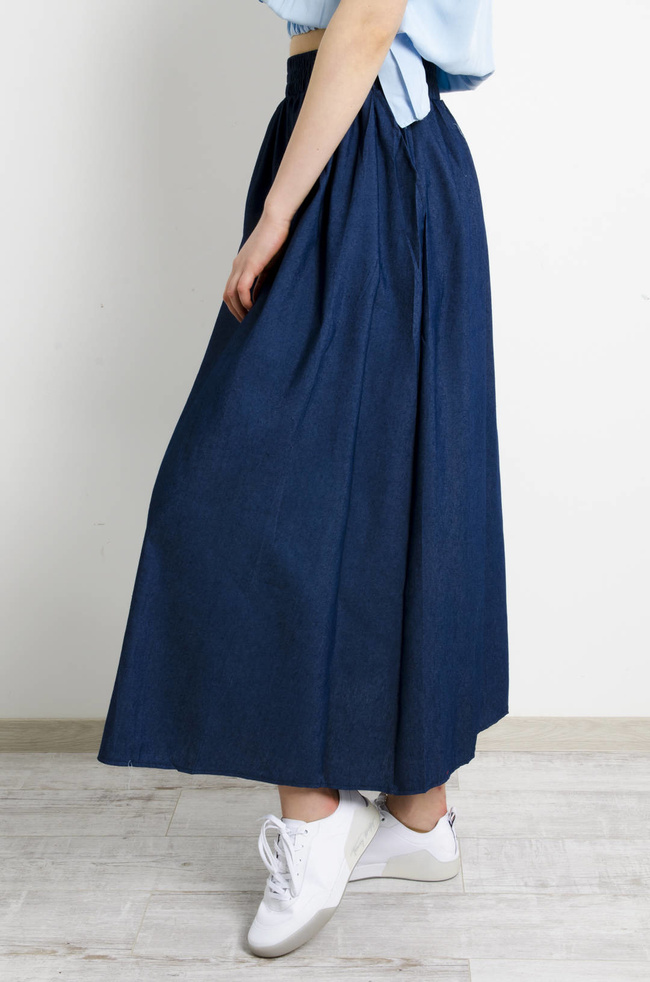 SPÓDNICA MAXI- GRANATOWA 