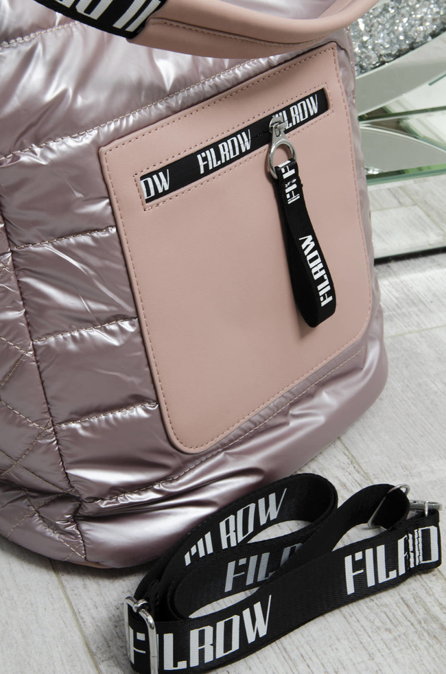 TORBA MATERIAŁOWA PIKOWANA RÓŻOWA- SHOPPER