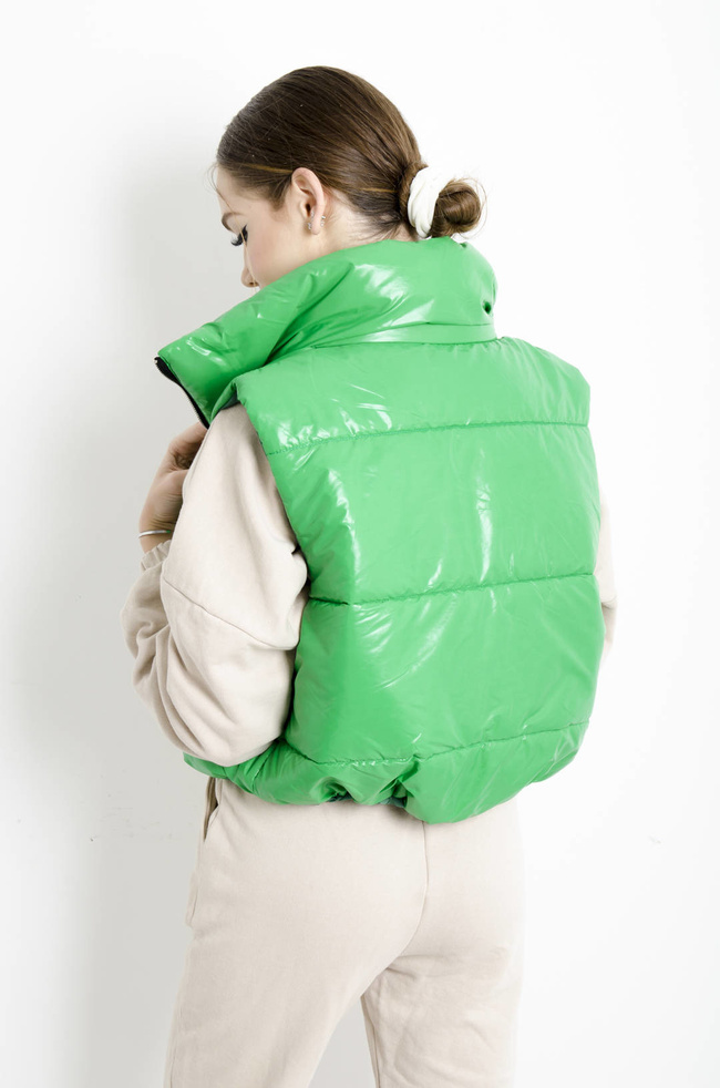 KAMIZELKA PIKOWANA KRÓTKA- ZIELONA