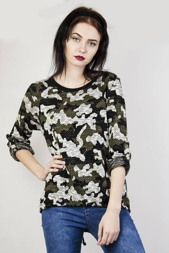 Bluzka moro z wiązaniem z tyłu