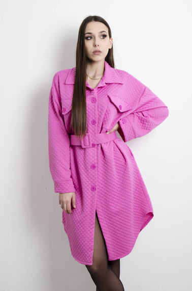 PŁASZCZ PIKOWANY RÓŻOWY