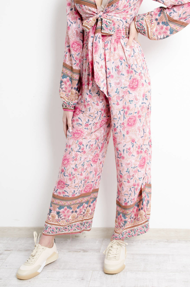 KOMPLET W KWIATY - RÓŻOWY