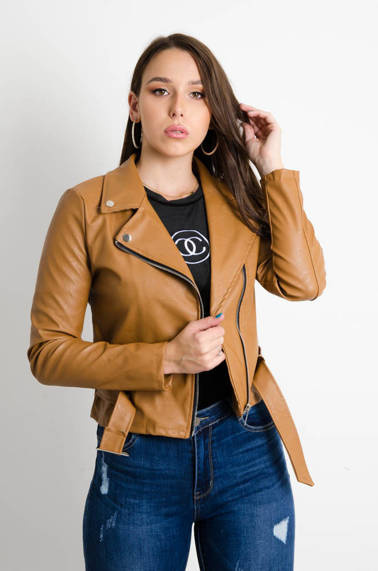 CAMELOWA WOSKOWANA RAMONESKA Z PASKIEM